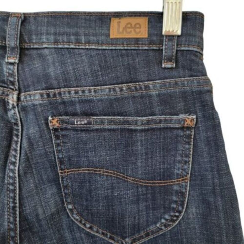 Lee Bewitched 5 Pocket Straight Leg Dark‎ Wash Denim Jeans Size 6 NWT Tapered - Picture 11 of 16
